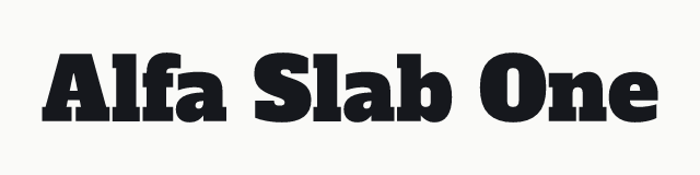Alfa Slab One in the slab category