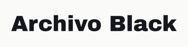 Archivo Black in the display category