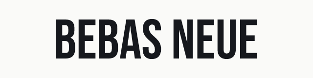 Bebas Neue in the display category