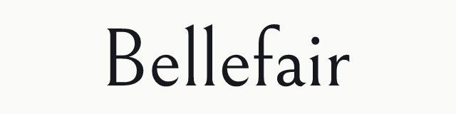 Bellefair in the serif category