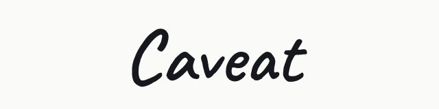 Caveat in the script category