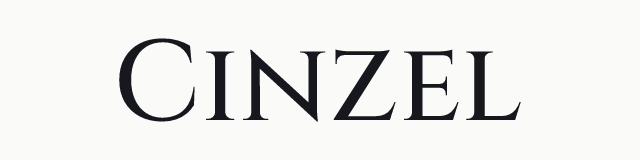 Cinzel in the serif category