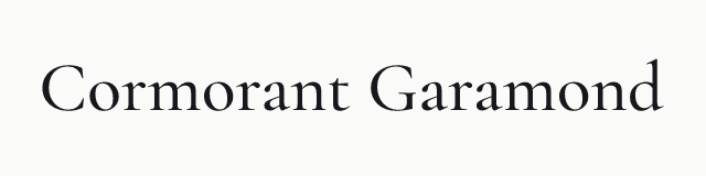 Cormorant Garamond in the serif category
