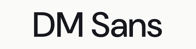 DM Sans in the geometric category