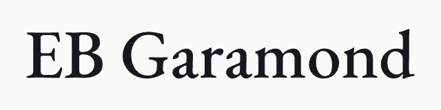 EB Garamond in the serif category