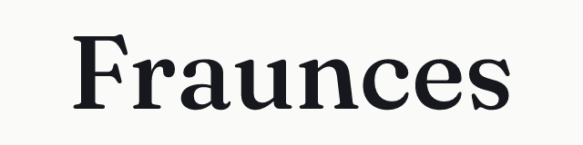 Fraunces in the serif category