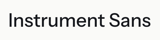Instrument Sans in the neo category