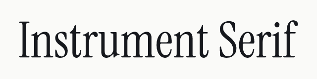 Instrument Serif in the serif category