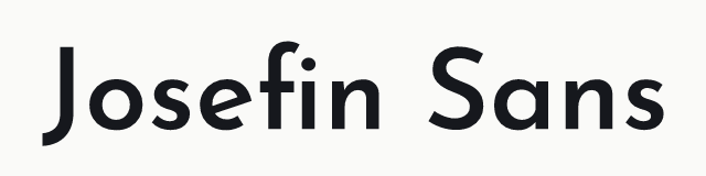 Josefin Sans in the geometric category