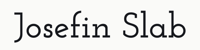 Josefin Slab in the slab category