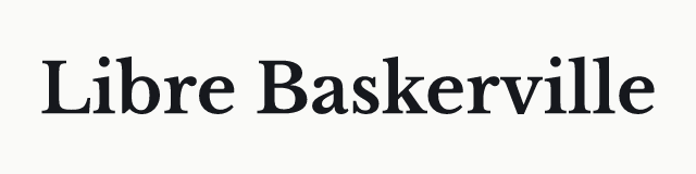 Libre Baskerville in the serif category
