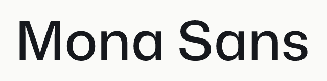 Mona Sans in the neo category