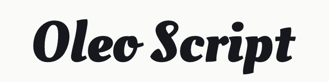 Oleo Script in the script category