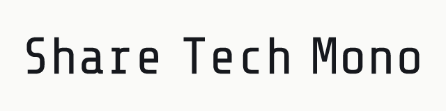 Share Tech Mono in the mono category