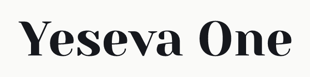 Yeseva One in the serif category
