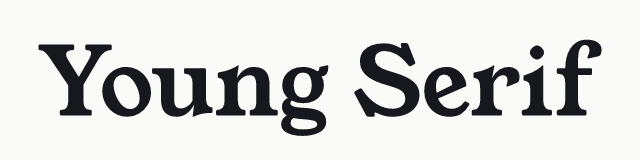 Young Serif in the serif category