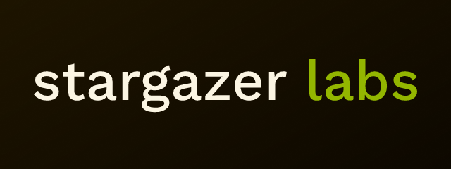 Dark scheme logo for Stargazer Labs drawn from the URL beside it