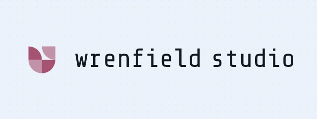 Wrenfield Studio logo with bg=pattern
