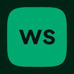 Wrenfield Studio logo: Plus Jakarta Sans 700, monogram layout, monogram symbol, brown and teal and sky